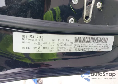 2019 Jeep Cherokee Latitude z USA, uszkodzony, nr VIN 1C4PJLCB0KD348600